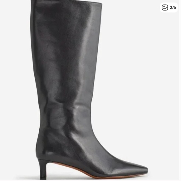 Madewell Black Leather Heeled Boots - Picture 2 of 5